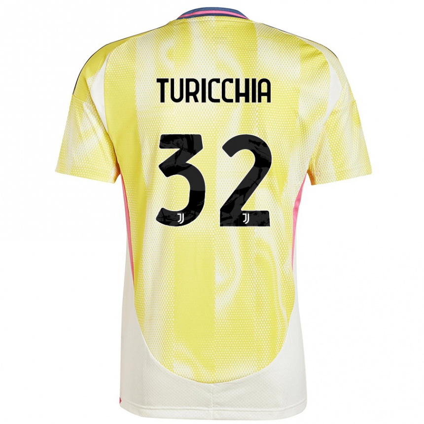 Kinder Fußball Riccardo Turicchia #32 Solargelb Auswärtstrikot Trikot 2024/25 T-Shirt Luxemburg