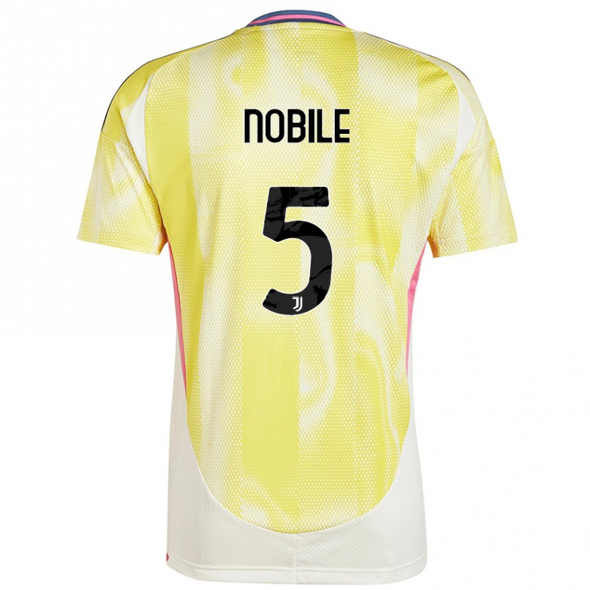 Kinder Fußball Riccardo Nobile #5 Solargelb Auswärtstrikot Trikot 2024/25 T-Shirt Luxemburg