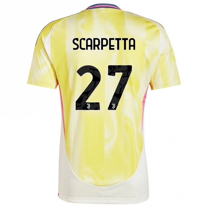 Kinder Fußball Jacopo Scarpetta #27 Solargelb Auswärtstrikot Trikot 2024/25 T-Shirt Luxemburg