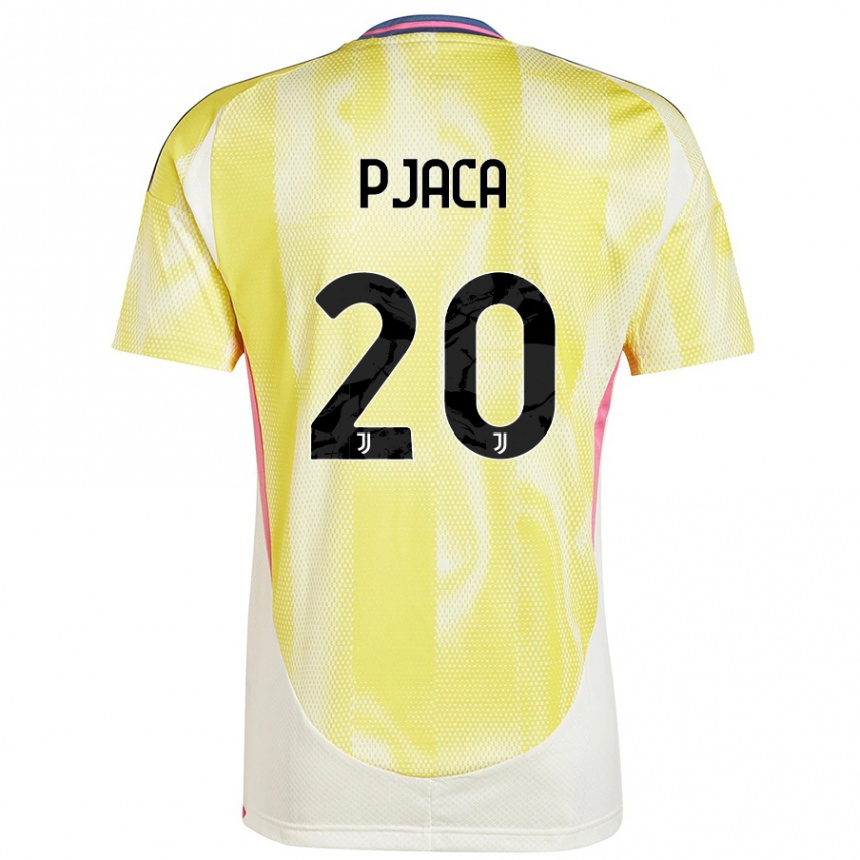 Kinder Fußball Marko Pjaca #20 Solargelb Auswärtstrikot Trikot 2024/25 T-Shirt Luxemburg