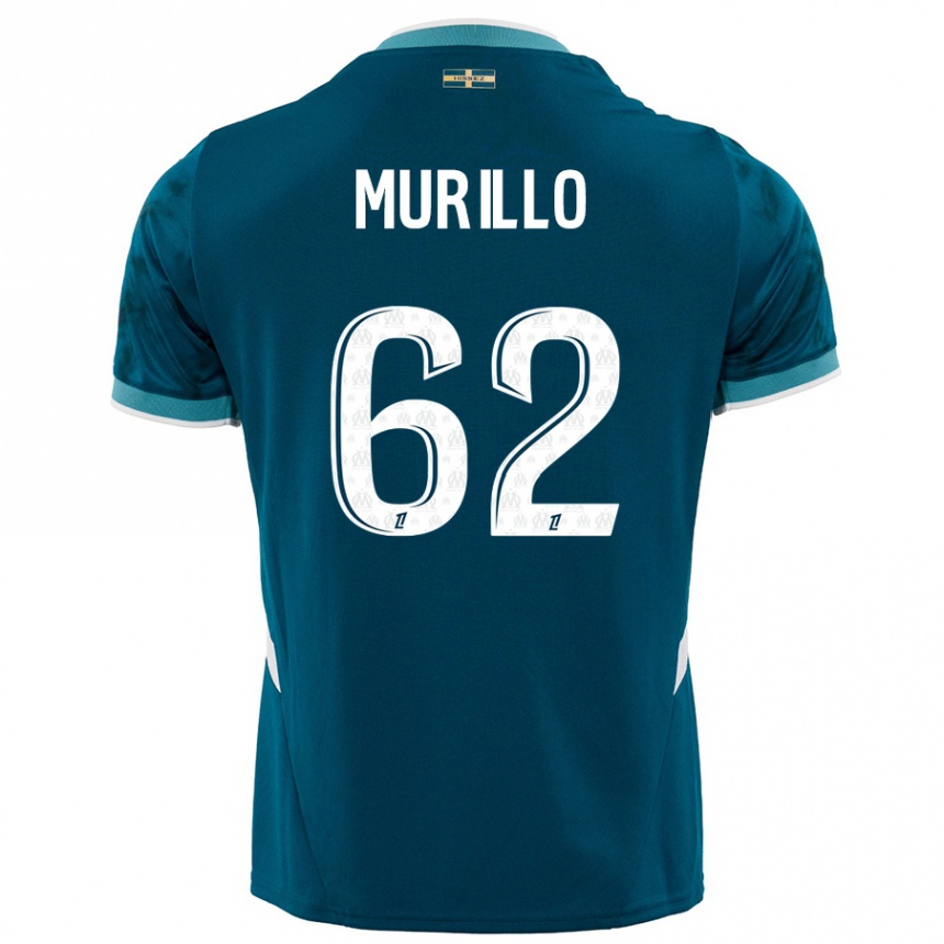 Kinder Fußball Amir Murillo #62 Türkisblau Auswärtstrikot Trikot 2024/25 T-Shirt Luxemburg