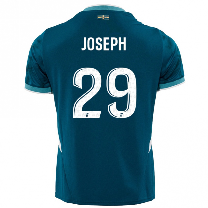 Kinder Fußball Darlina Joseph #29 Türkisblau Auswärtstrikot Trikot 2024/25 T-Shirt Luxemburg