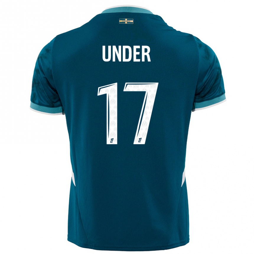 Kinder Fußball Cengiz Under #17 Türkisblau Auswärtstrikot Trikot 2024/25 T-Shirt Luxemburg