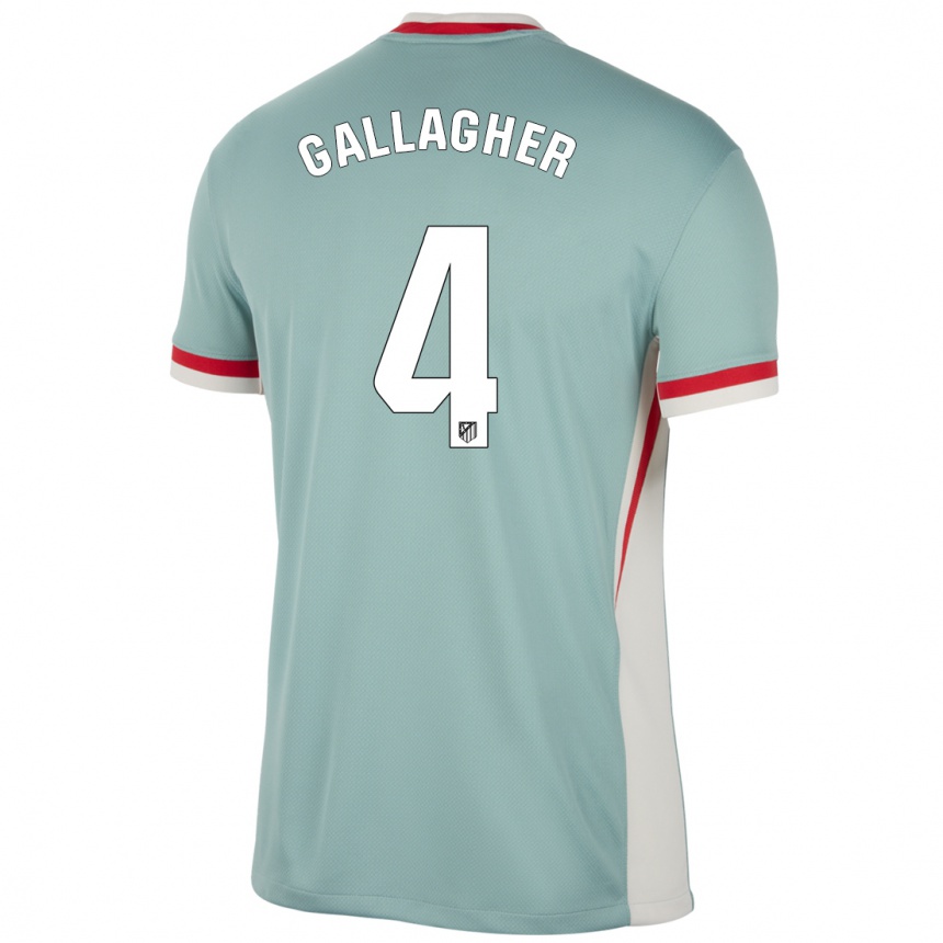 Kinder Fußball Conor Gallagher #4 Hellbeige Blau Auswärtstrikot Trikot 2024/25 T-Shirt Luxemburg