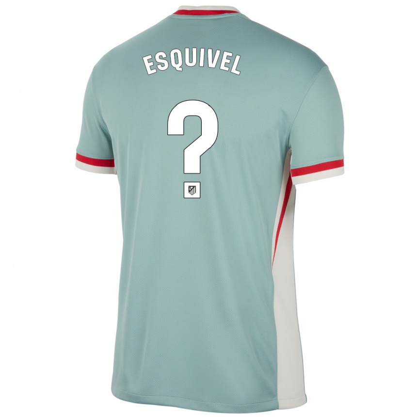 Kinder Fußball Salvi Esquivel #0 Hellbeige Blau Auswärtstrikot Trikot 2024/25 T-Shirt Luxemburg