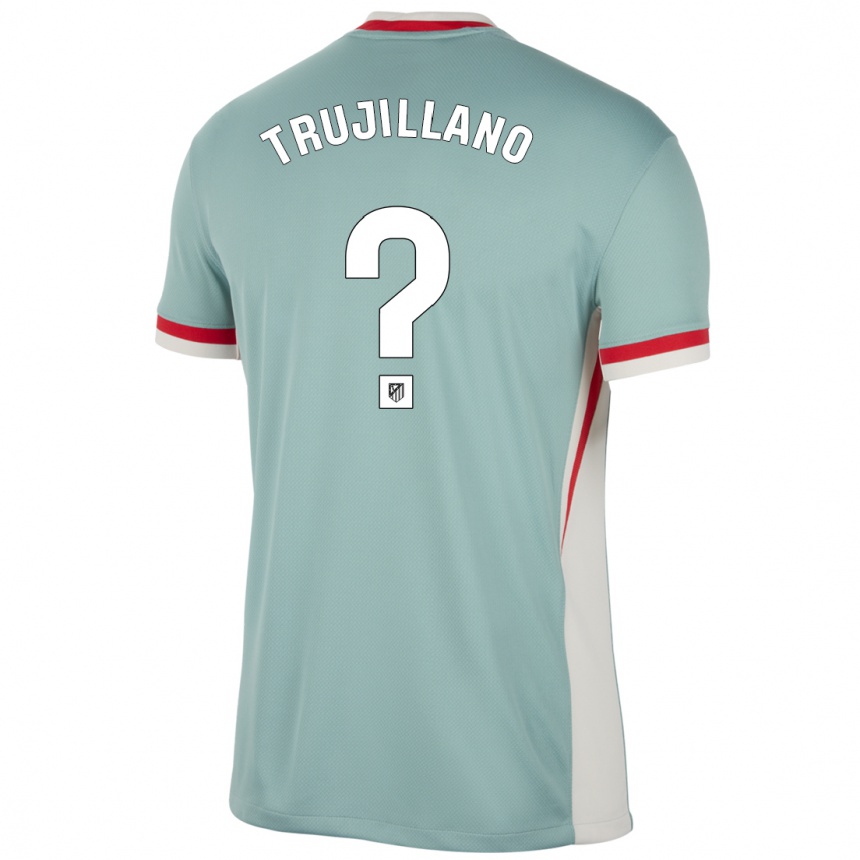 Kinder Fußball Guillermo Trujillano #0 Hellbeige Blau Auswärtstrikot Trikot 2024/25 T-Shirt Luxemburg