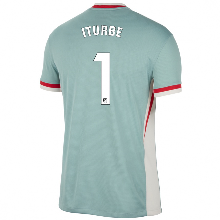 Kinder Fußball Alejandro Iturbe #1 Hellbeige Blau Auswärtstrikot Trikot 2024/25 T-Shirt Luxemburg