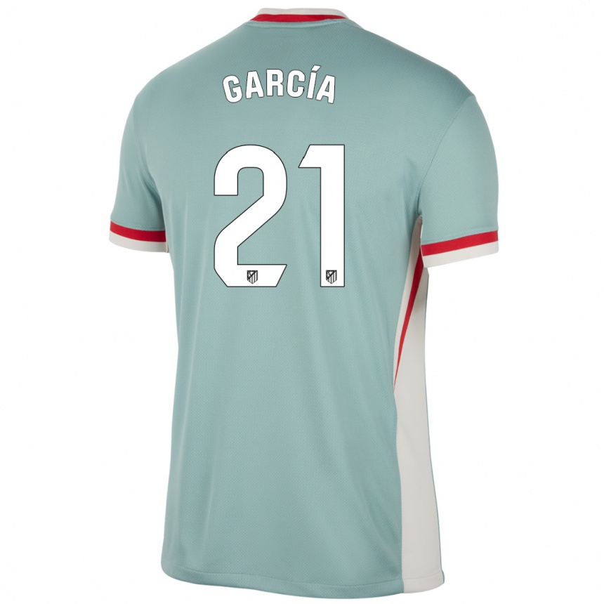 Kinder Fußball Ale García #21 Hellbeige Blau Auswärtstrikot Trikot 2024/25 T-Shirt Luxemburg