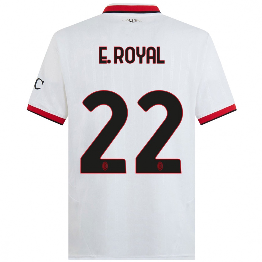 Kinder Fußball Emerson Royal #22 Weiß Schwarz Rot Auswärtstrikot Trikot 2024/25 T-Shirt Luxemburg