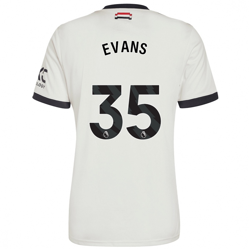 Kinder Fußball Jonny Evans #35 Cremeweiß Ausweichtrikot Trikot 2024/25 T-Shirt Luxemburg