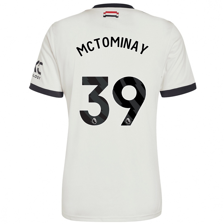 Kinder Fußball Scott Mctominay #39 Cremeweiß Ausweichtrikot Trikot 2024/25 T-Shirt Luxemburg