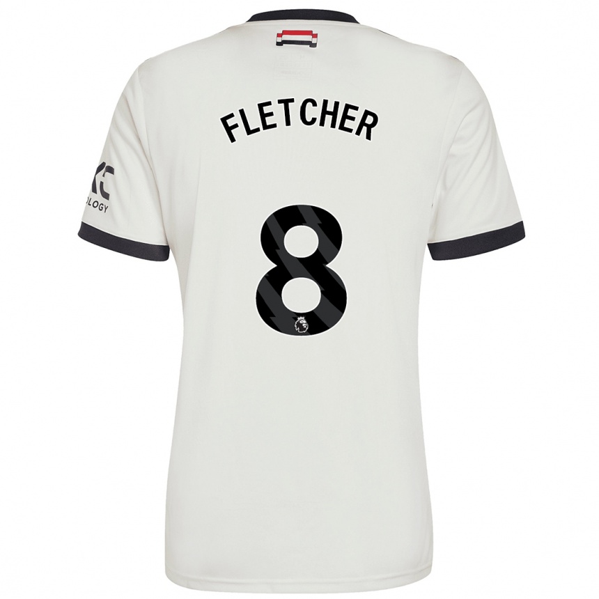 Kinder Fußball Tyler Fletcher #8 Cremeweiß Ausweichtrikot Trikot 2024/25 T-Shirt Luxemburg