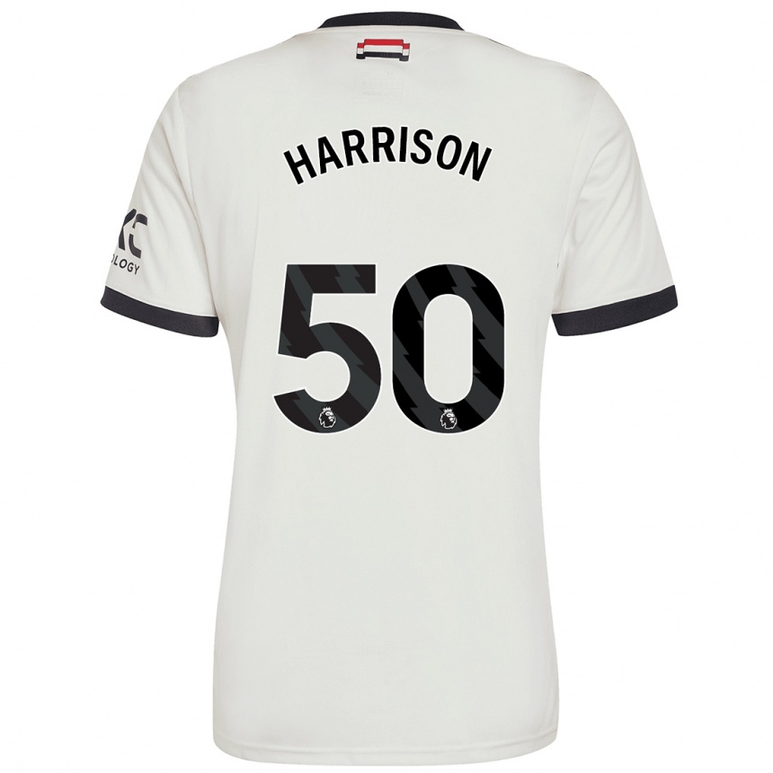 Kinder Fußball Elyh Harrison #50 Cremeweiß Ausweichtrikot Trikot 2024/25 T-Shirt Luxemburg