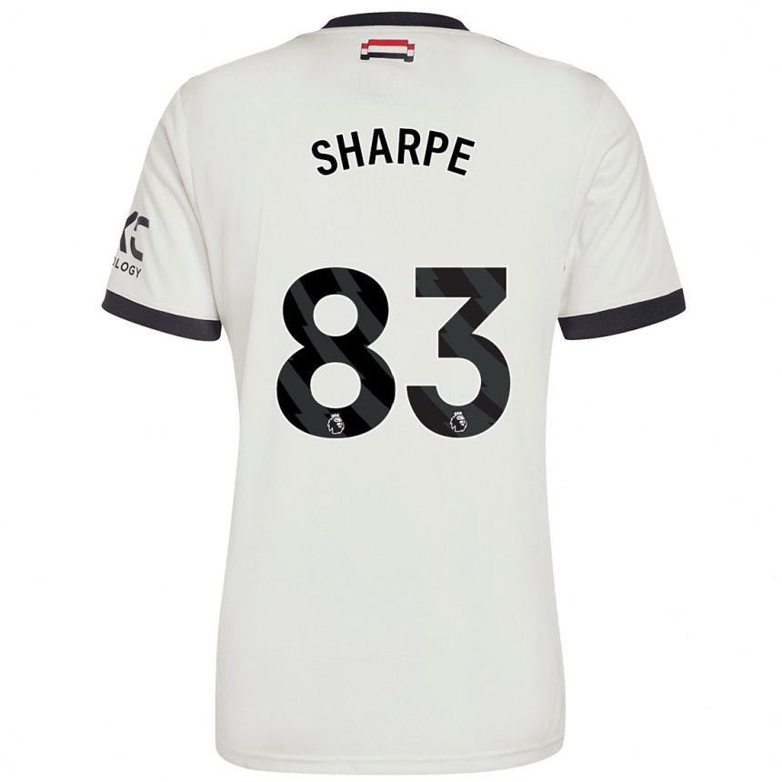 Kinder Fußball Malachi Sharpe #83 Cremeweiß Ausweichtrikot Trikot 2024/25 T-Shirt Luxemburg