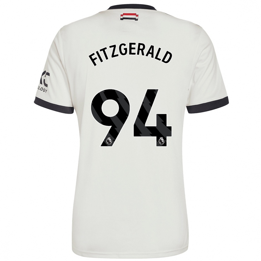 Kinder Fußball Jayce Fitzgerald #94 Cremeweiß Ausweichtrikot Trikot 2024/25 T-Shirt Luxemburg