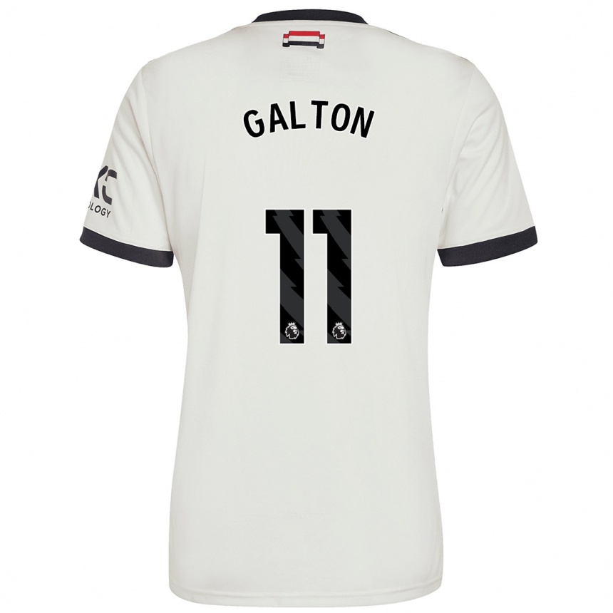 Kinder Fußball Leah Galton #11 Cremeweiß Ausweichtrikot Trikot 2024/25 T-Shirt Luxemburg