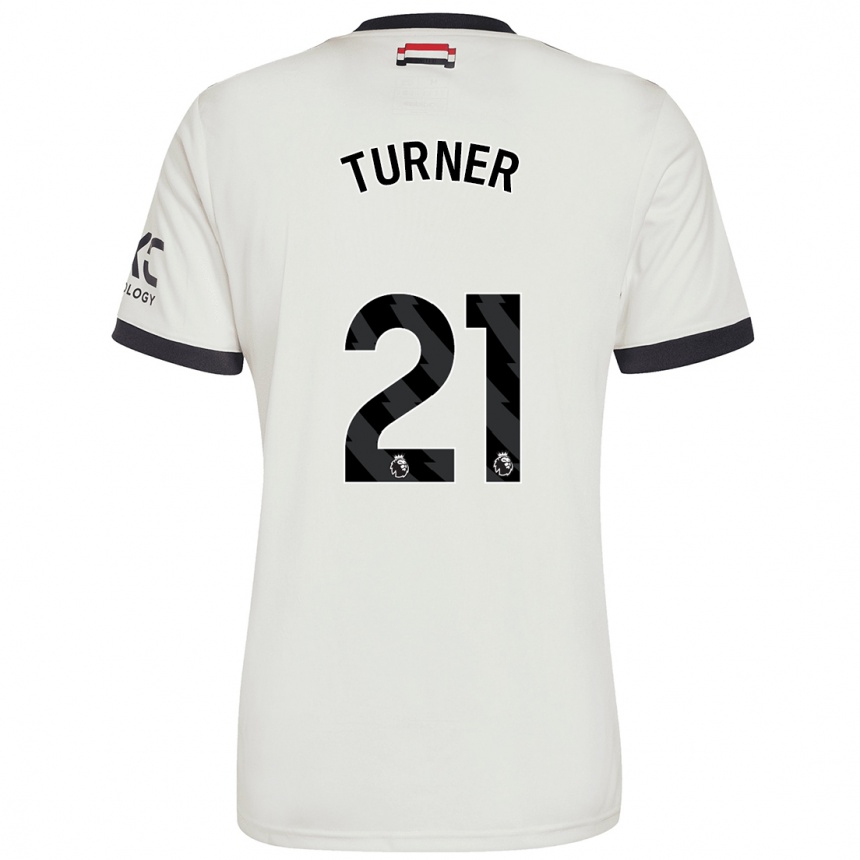 Kinder Fußball Millie Turner #21 Cremeweiß Ausweichtrikot Trikot 2024/25 T-Shirt Luxemburg