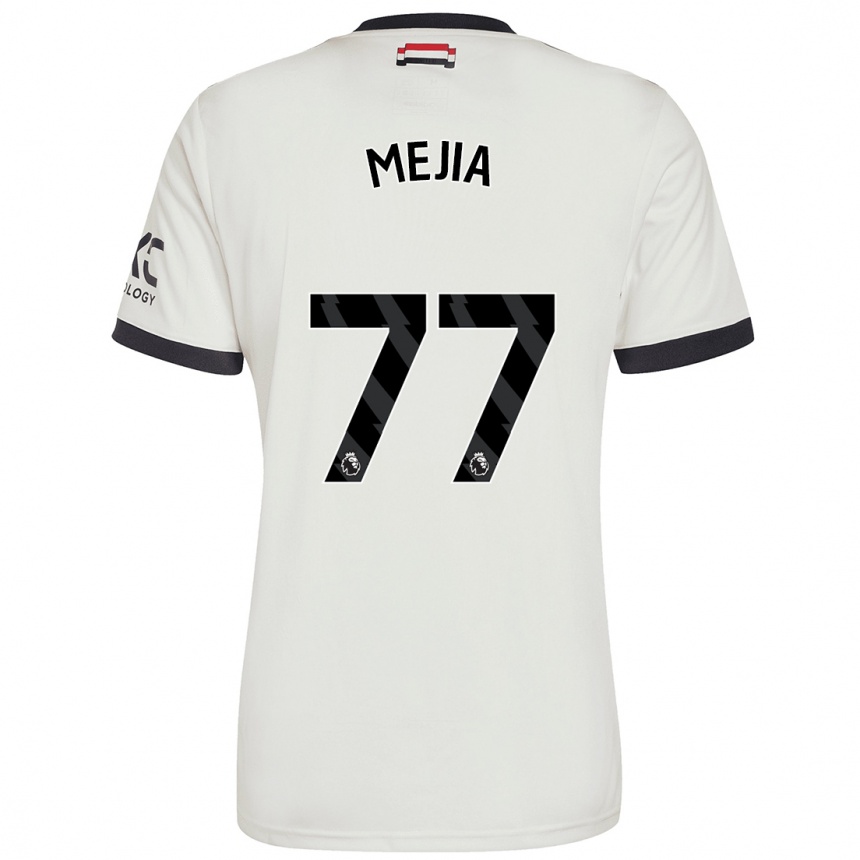 Kinder Fußball Mateo Mejia #77 Cremeweiß Ausweichtrikot Trikot 2024/25 T-Shirt Luxemburg