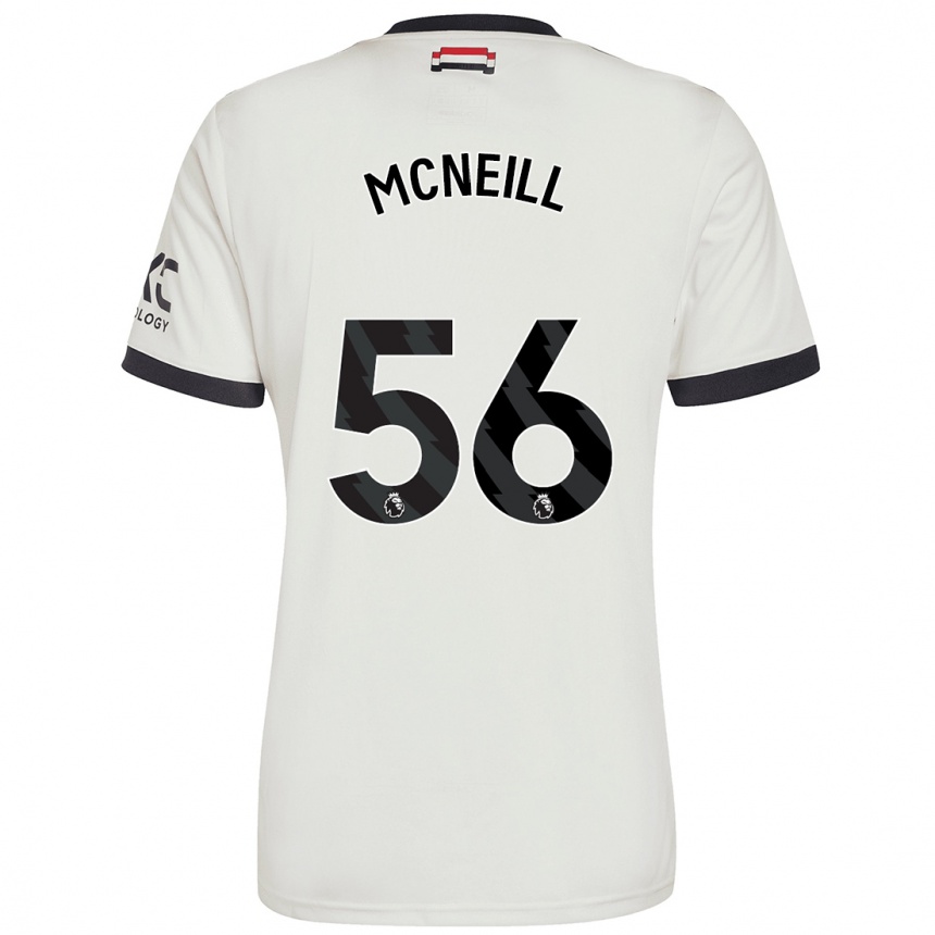 Kinder Fußball Charlie Mcneill #56 Cremeweiß Ausweichtrikot Trikot 2024/25 T-Shirt Luxemburg