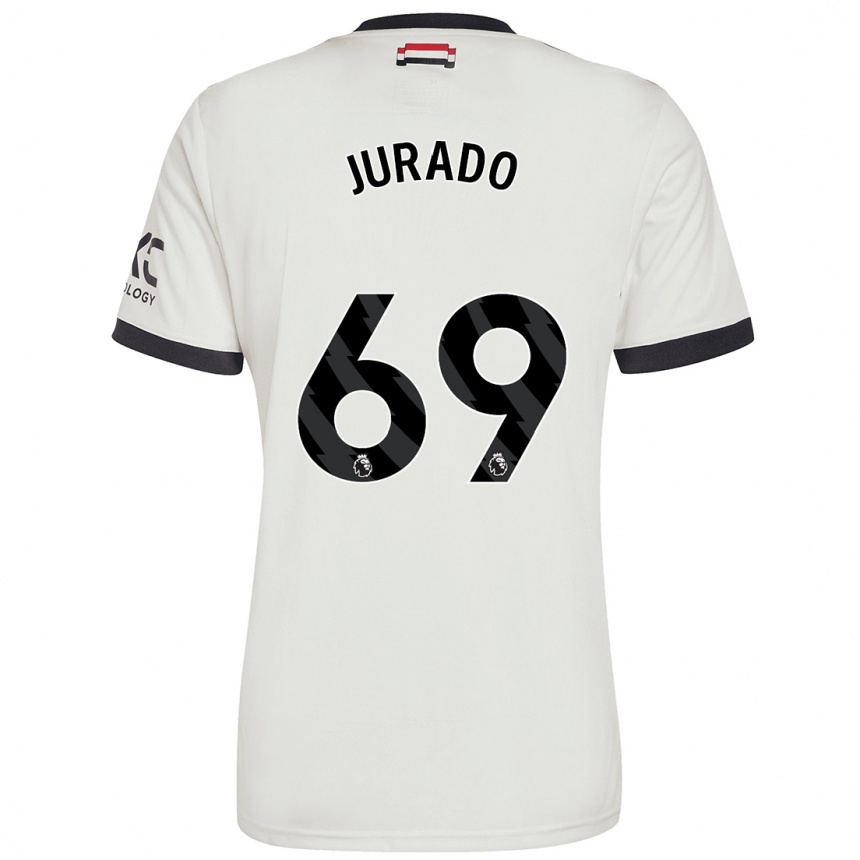 Kinder Fußball Marc Jurado #69 Cremeweiß Ausweichtrikot Trikot 2024/25 T-Shirt Luxemburg