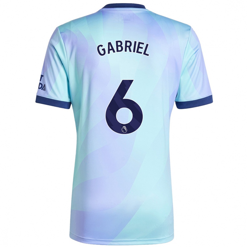 Kinder Fußball Gabriel Magalhaes #6 Aquamarin Ausweichtrikot Trikot 2024/25 T-Shirt Luxemburg