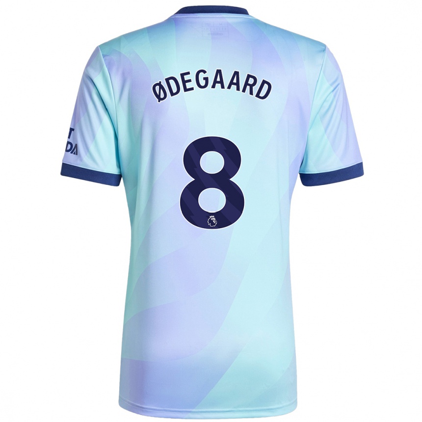 Kinder Fußball Martin Odegaard #8 Aquamarin Ausweichtrikot Trikot 2024/25 T-Shirt Luxemburg