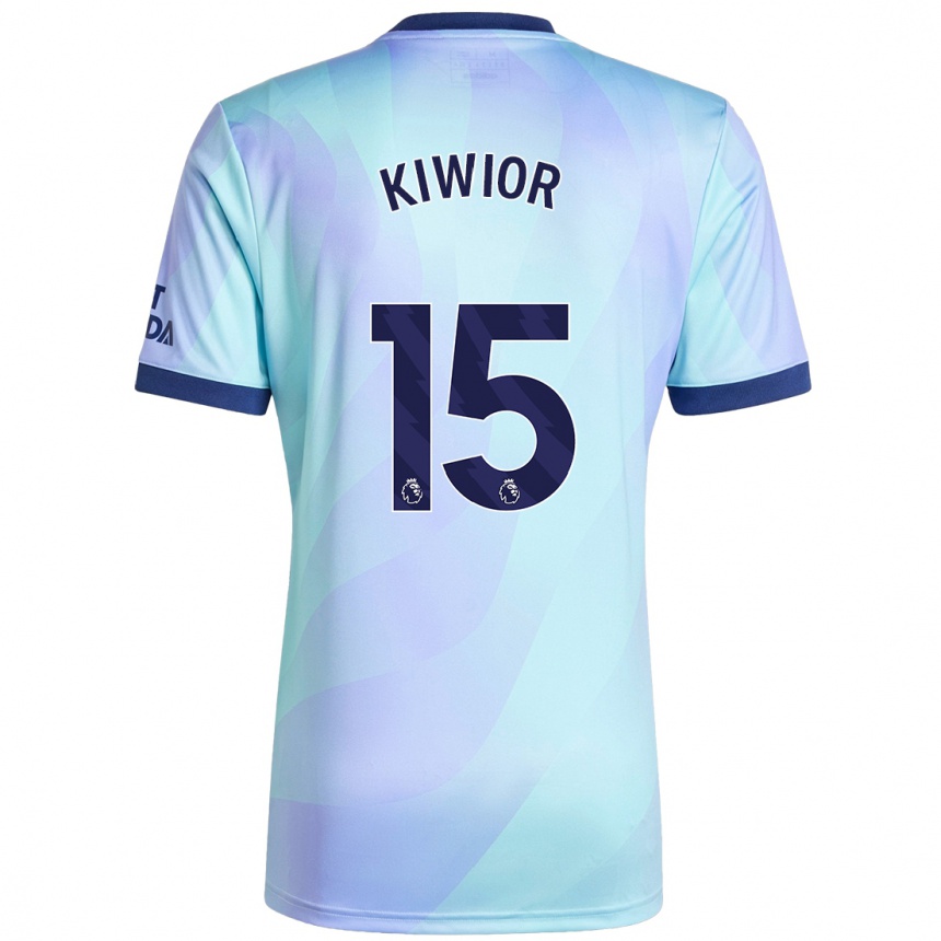 Kinder Fußball Jakub Kiwior #15 Aquamarin Ausweichtrikot Trikot 2024/25 T-Shirt Luxemburg