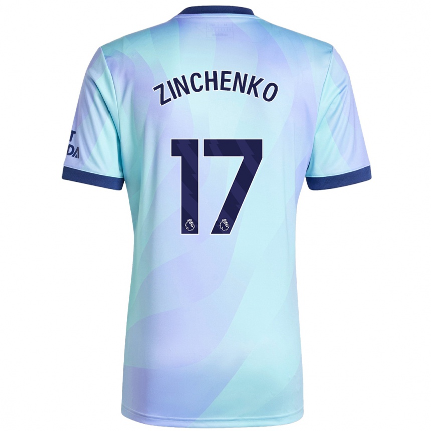 Kinder Fußball Oleksandr Zinchenko #17 Aquamarin Ausweichtrikot Trikot 2024/25 T-Shirt Luxemburg