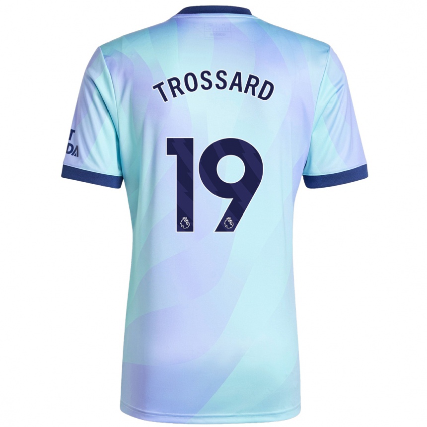 Kinder Fußball Leandro Trossard #19 Aquamarin Ausweichtrikot Trikot 2024/25 T-Shirt Luxemburg