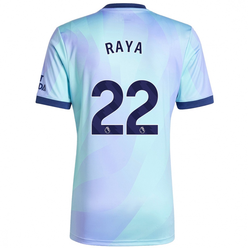 Kinder Fußball David Raya #22 Aquamarin Ausweichtrikot Trikot 2024/25 T-Shirt Luxemburg