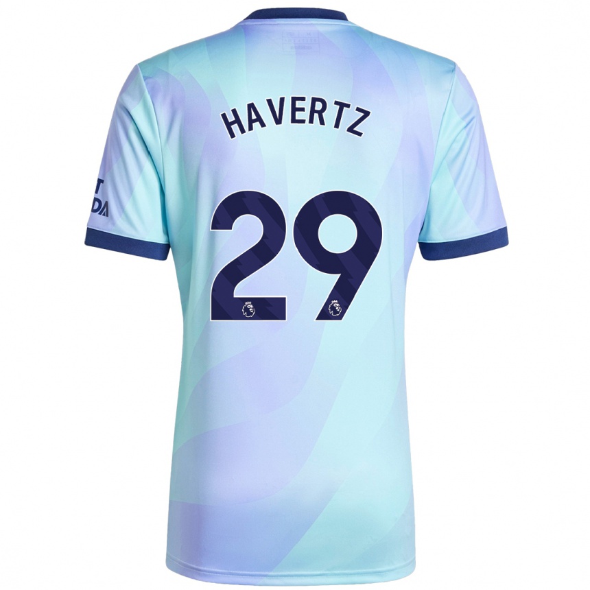 Kinder Fußball Kai Havertz #29 Aquamarin Ausweichtrikot Trikot 2024/25 T-Shirt Luxemburg