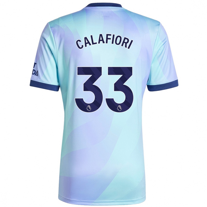 Kinder Fußball Riccardo Calafiori #33 Aquamarin Ausweichtrikot Trikot 2024/25 T-Shirt Luxemburg