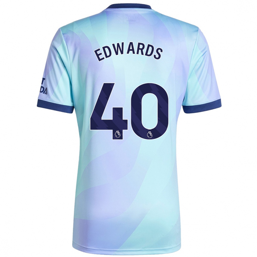 Kinder Fußball Khayon Edwards #40 Aquamarin Ausweichtrikot Trikot 2024/25 T-Shirt Luxemburg