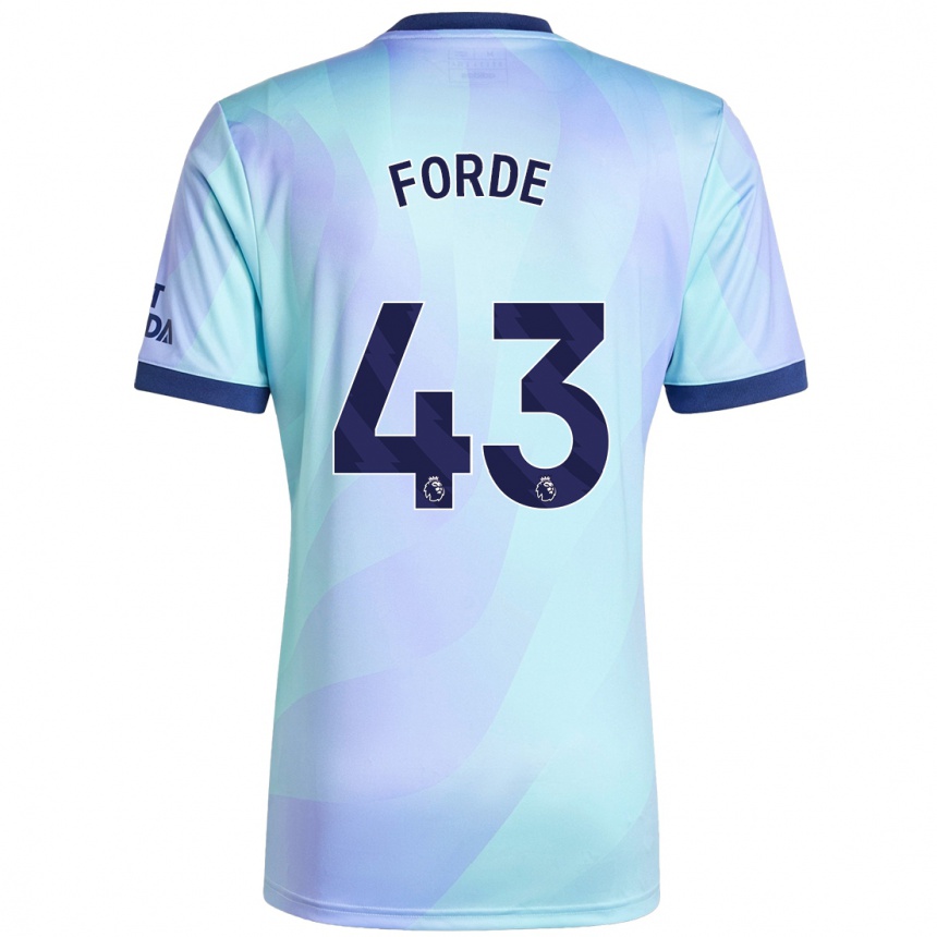 Kinder Fußball Romari Forde #43 Aquamarin Ausweichtrikot Trikot 2024/25 T-Shirt Luxemburg