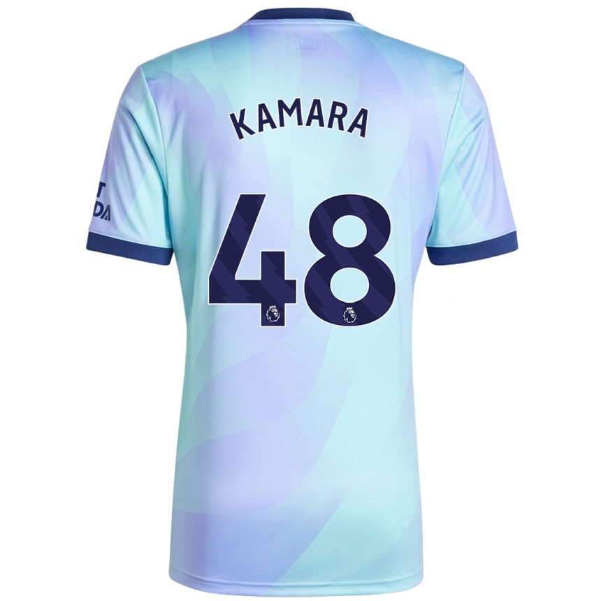 Kinder Fußball Osman Kamara #48 Aquamarin Ausweichtrikot Trikot 2024/25 T-Shirt Luxemburg