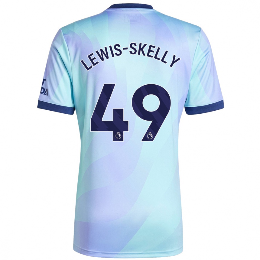 Kinder Fußball Myles Lewis-Skelly #49 Aquamarin Ausweichtrikot Trikot 2024/25 T-Shirt Luxemburg