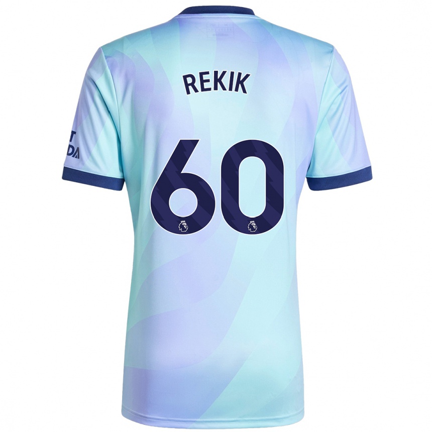 Kinder Fußball Omar Rekik #60 Aquamarin Ausweichtrikot Trikot 2024/25 T-Shirt Luxemburg