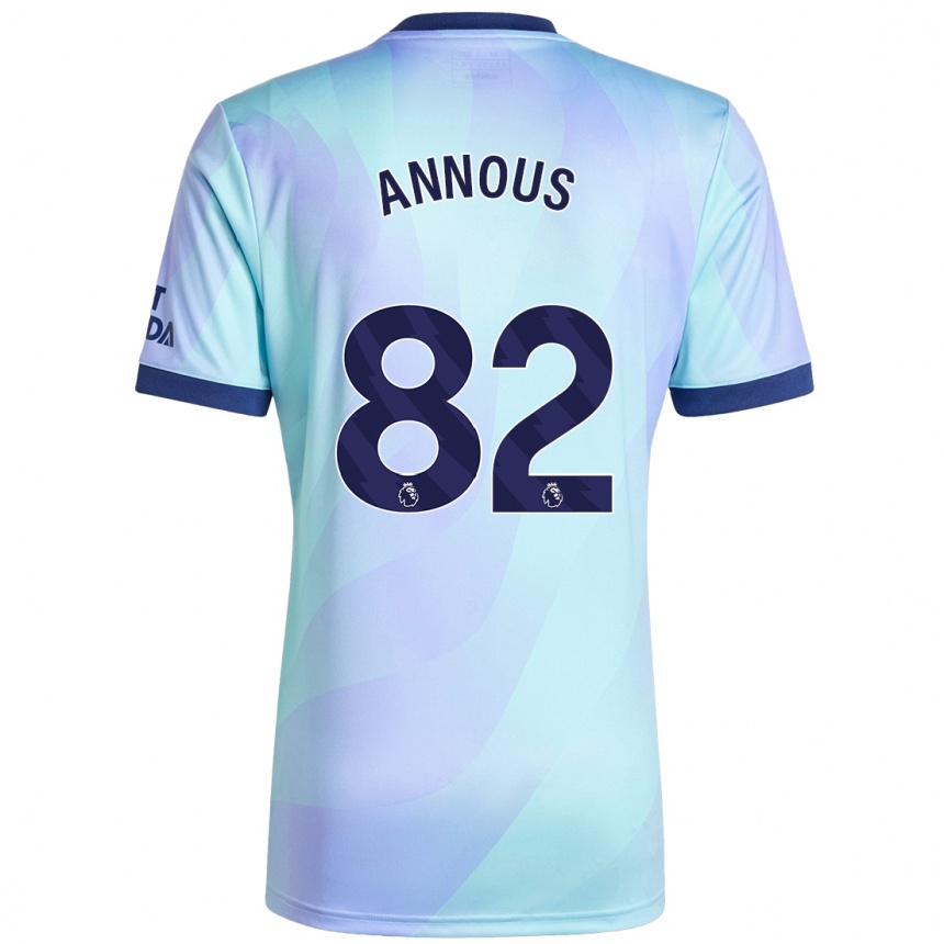 Kinder Fußball Andre Annous #82 Aquamarin Ausweichtrikot Trikot 2024/25 T-Shirt Luxemburg