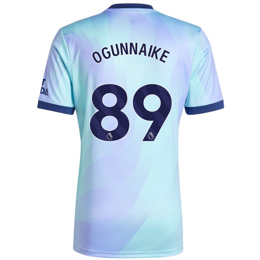 Kinder Fußball Josh Ogunnaike #89 Aquamarin Ausweichtrikot Trikot 2024/25 T-Shirt Luxemburg