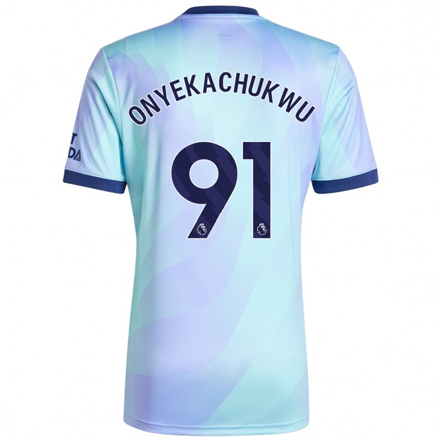 Kinder Fußball Samuel Onyekachukwu #91 Aquamarin Ausweichtrikot Trikot 2024/25 T-Shirt Luxemburg