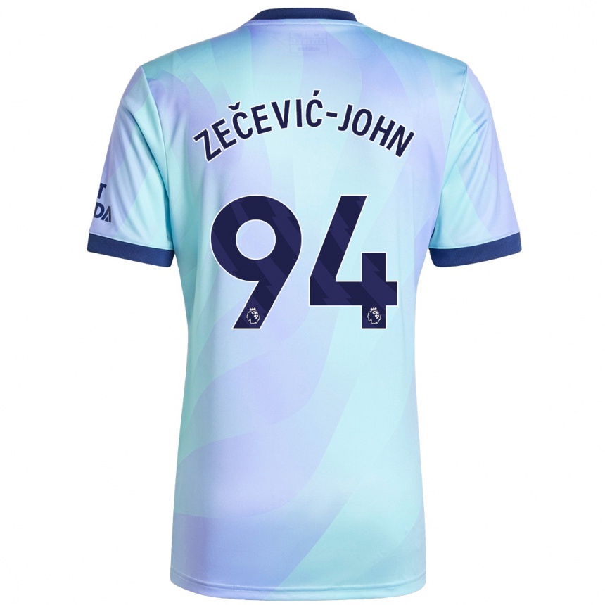 Kinder Fußball Louis Zečević-John #94 Aquamarin Ausweichtrikot Trikot 2024/25 T-Shirt Luxemburg