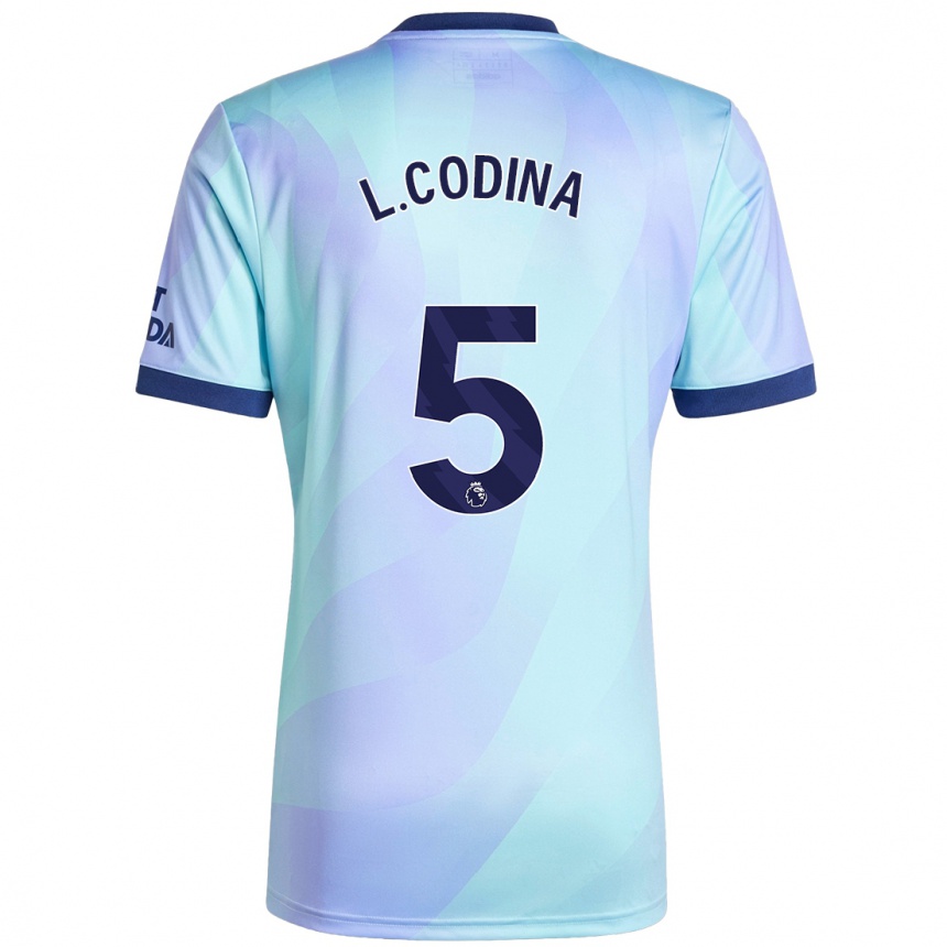 Kinder Fußball Laia Codina #5 Aquamarin Ausweichtrikot Trikot 2024/25 T-Shirt Luxemburg