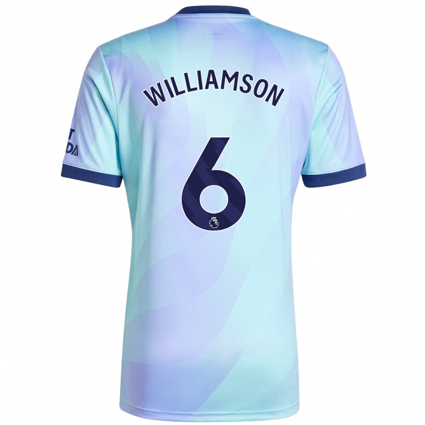 Kinder Fußball Leah Williamson #6 Aquamarin Ausweichtrikot Trikot 2024/25 T-Shirt Luxemburg