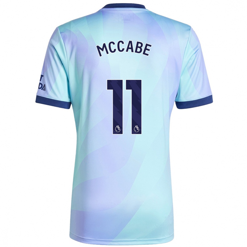 Kinder Fußball Katie Mccabe #11 Aquamarin Ausweichtrikot Trikot 2024/25 T-Shirt Luxemburg