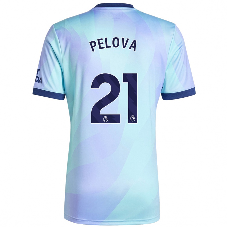 Kinder Fußball Victoria Pelova #21 Aquamarin Ausweichtrikot Trikot 2024/25 T-Shirt Luxemburg