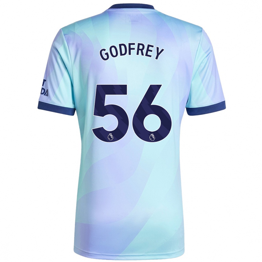 Kinder Fußball Freya Godfrey #56 Aquamarin Ausweichtrikot Trikot 2024/25 T-Shirt Luxemburg