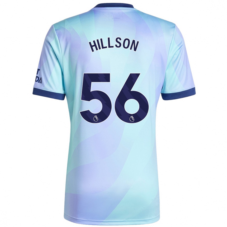 Kinder Fußball James Hillson #56 Aquamarin Ausweichtrikot Trikot 2024/25 T-Shirt Luxemburg