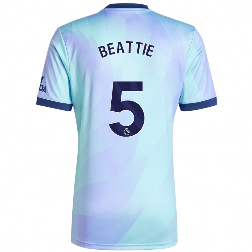 Kinder Fußball Jen Beattie #5 Aquamarin Ausweichtrikot Trikot 2024/25 T-Shirt Luxemburg