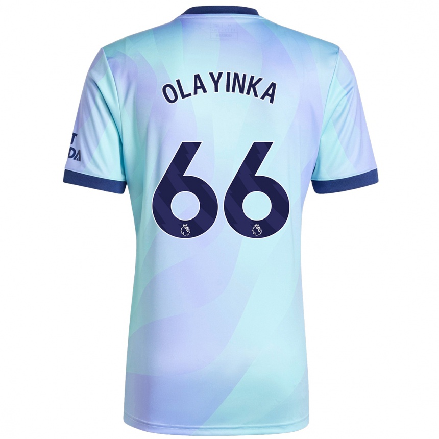 Kinder Fußball James Olayinka #66 Aquamarin Ausweichtrikot Trikot 2024/25 T-Shirt Luxemburg