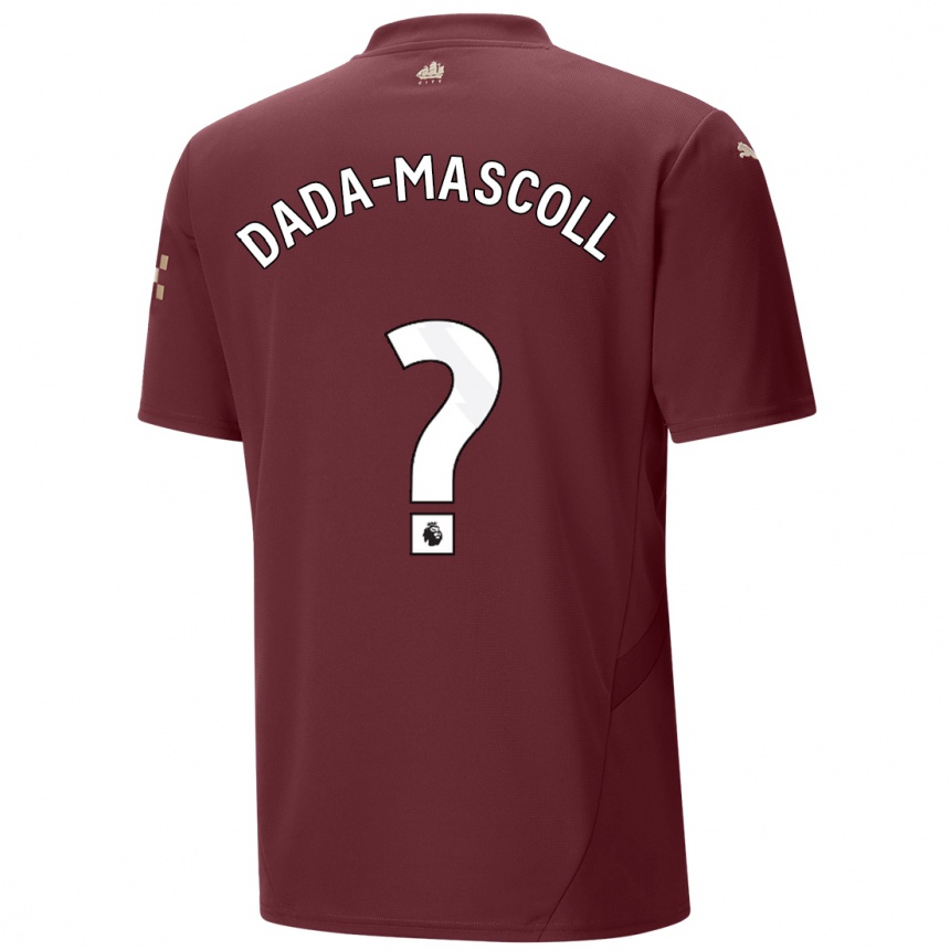 Kinder Fußball Isaiah Dada-Mascoll #0 Kastanienbraun Ausweichtrikot Trikot 2024/25 T-Shirt Luxemburg